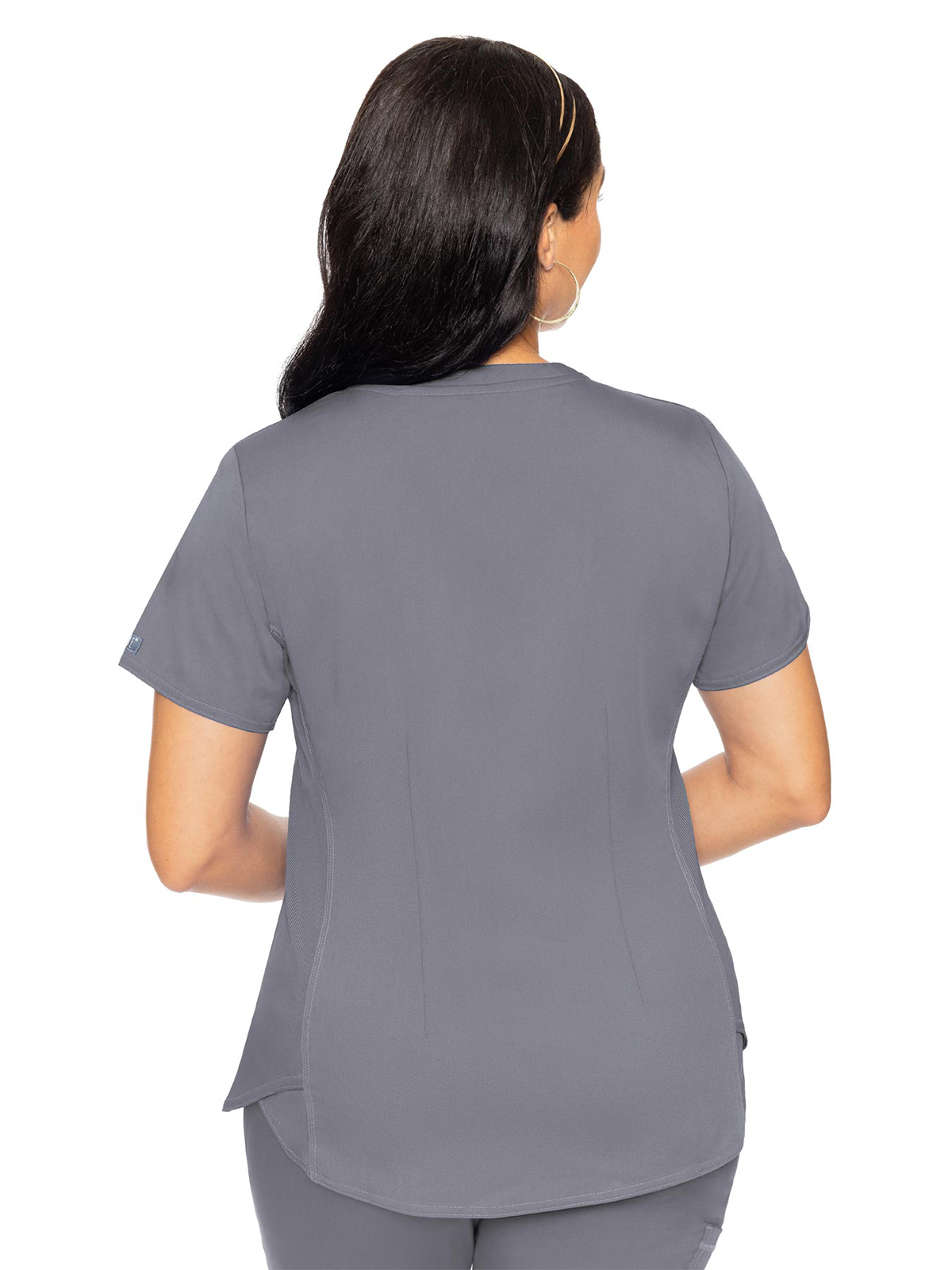 Med Couture - MC Touch - Women's 4-Pocket V-Neck Shirttail Top 75