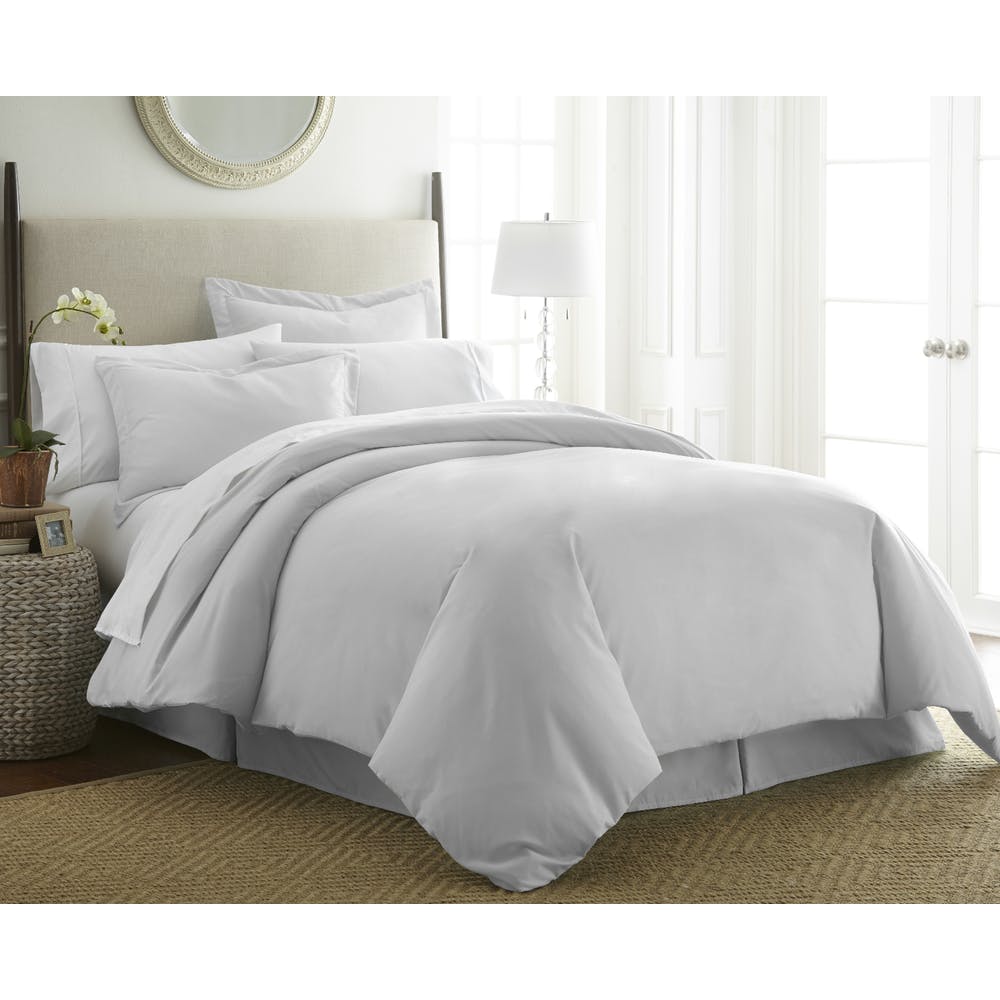 Duvet Cover Sets - Light Gray Cali King 3 Piece 1