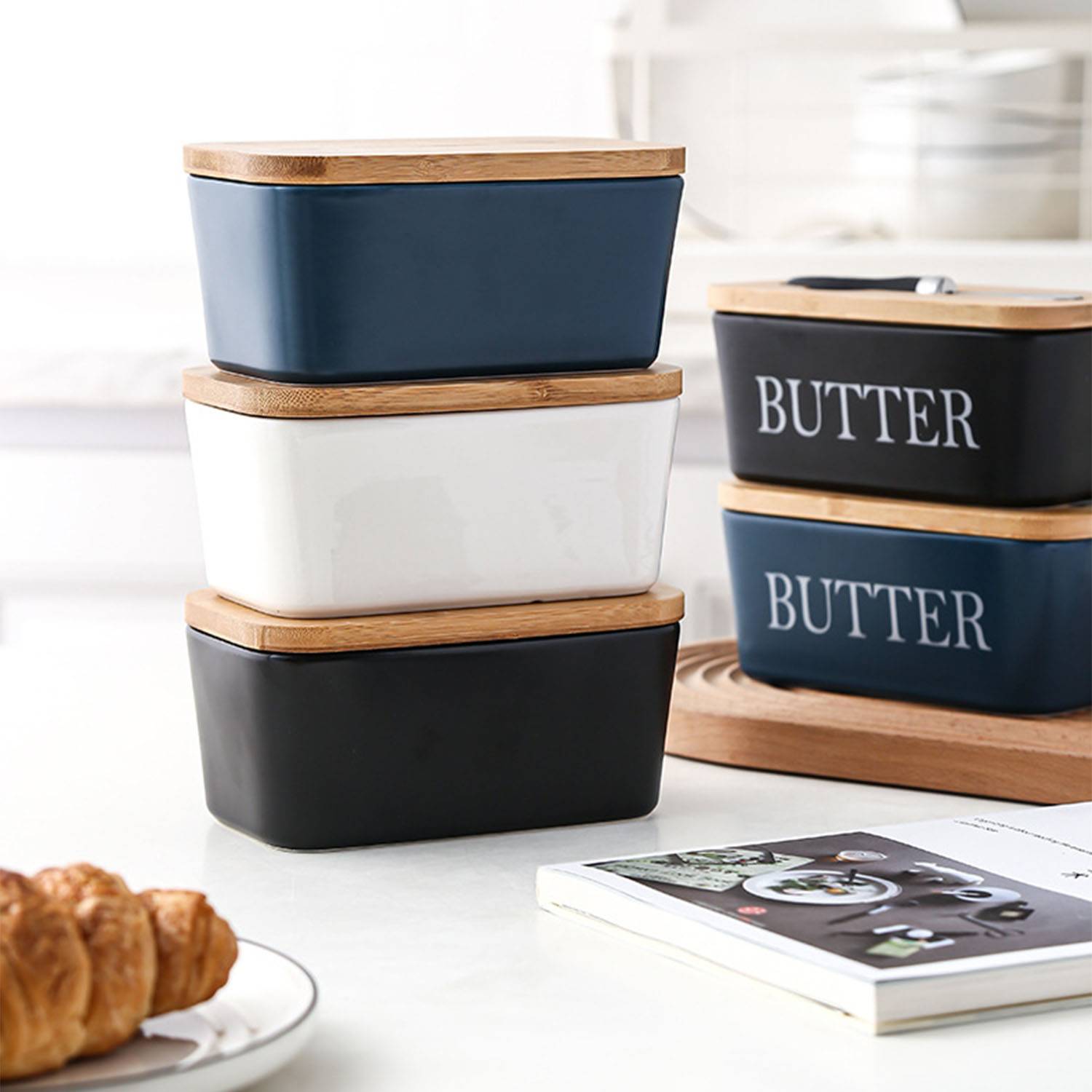 Ceremic Butter Dish with Lid 4