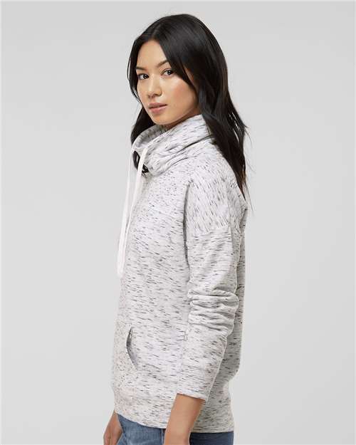 Women's Mélange Fleece Cowl Neck Sweatshirt - 8673 39