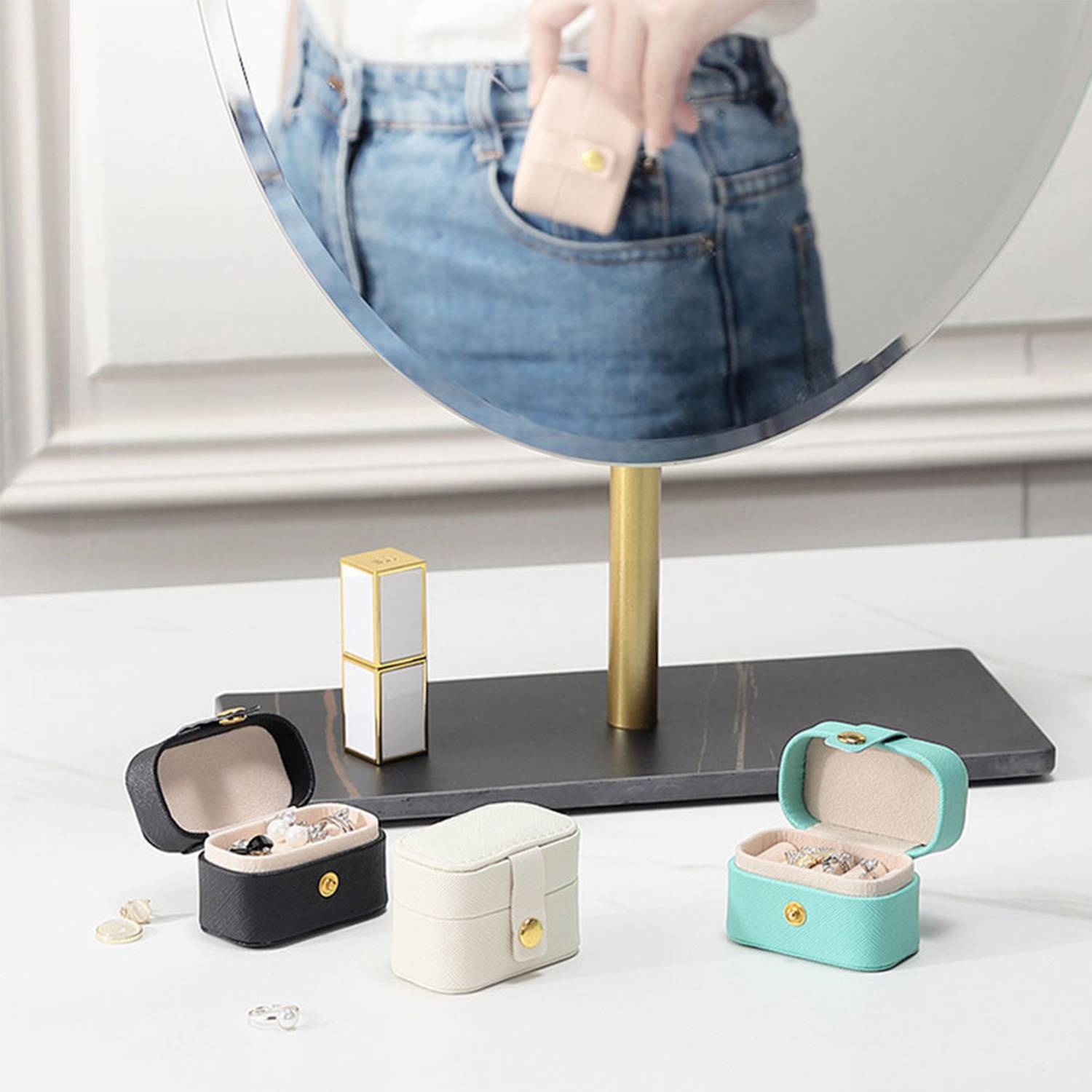 Mini Rectangle Travel Ring Case 6