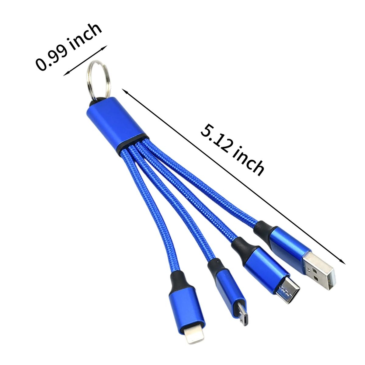 Durable 4 In 1 Keychain Charger for Phones and Tablets 1