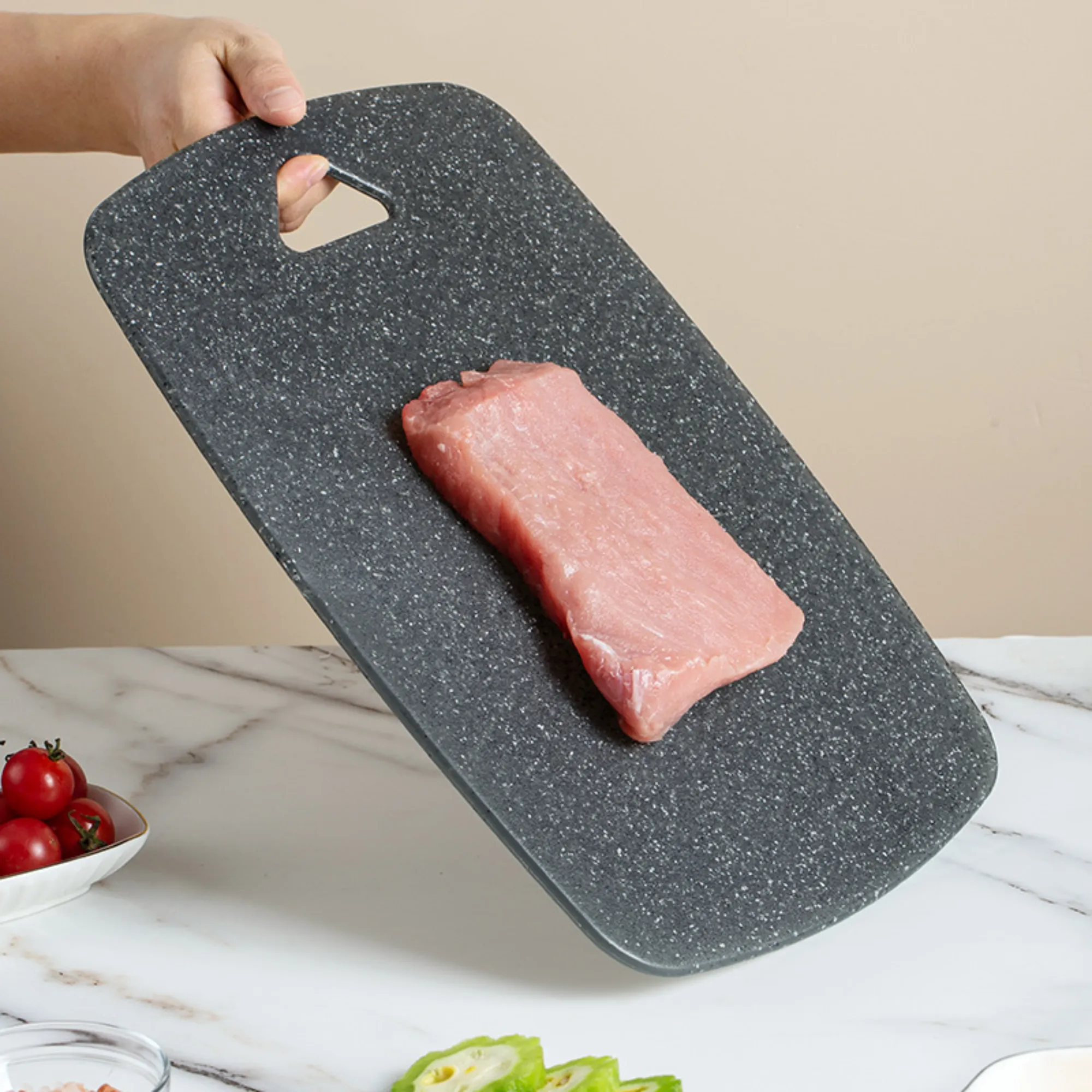 Dual - use Custom - Logo Gray Cutting Board 2