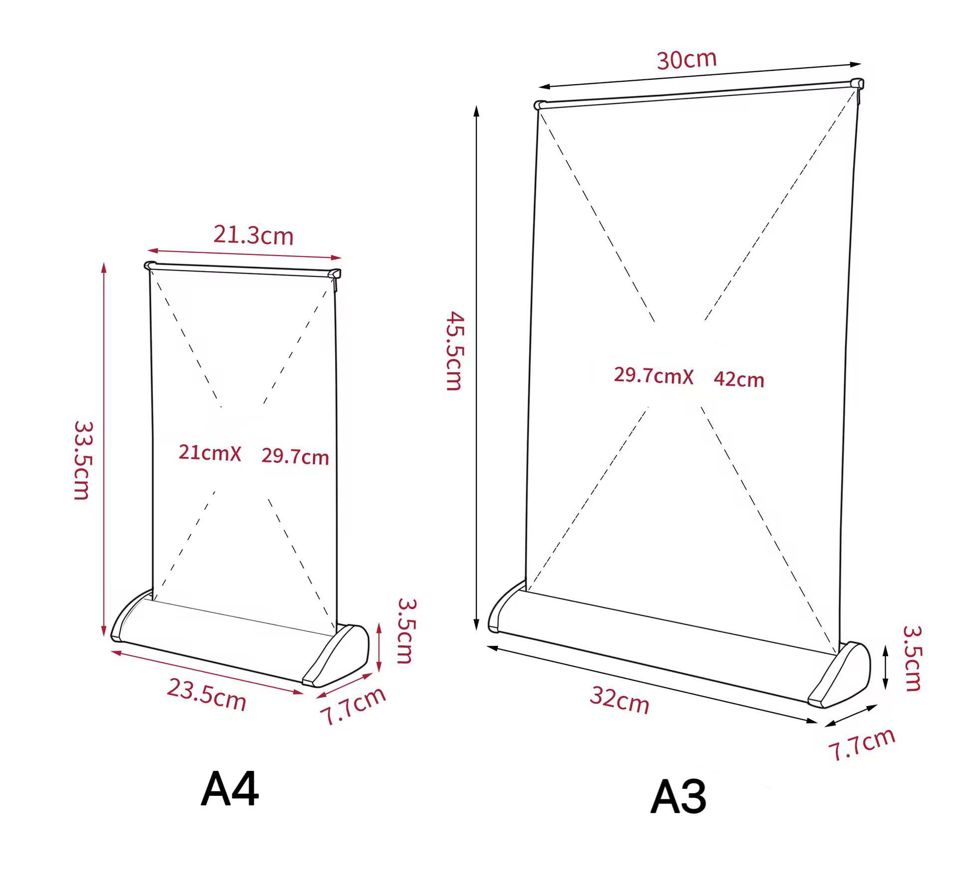MOQ 10 pcs A4 Table Top Banner 3