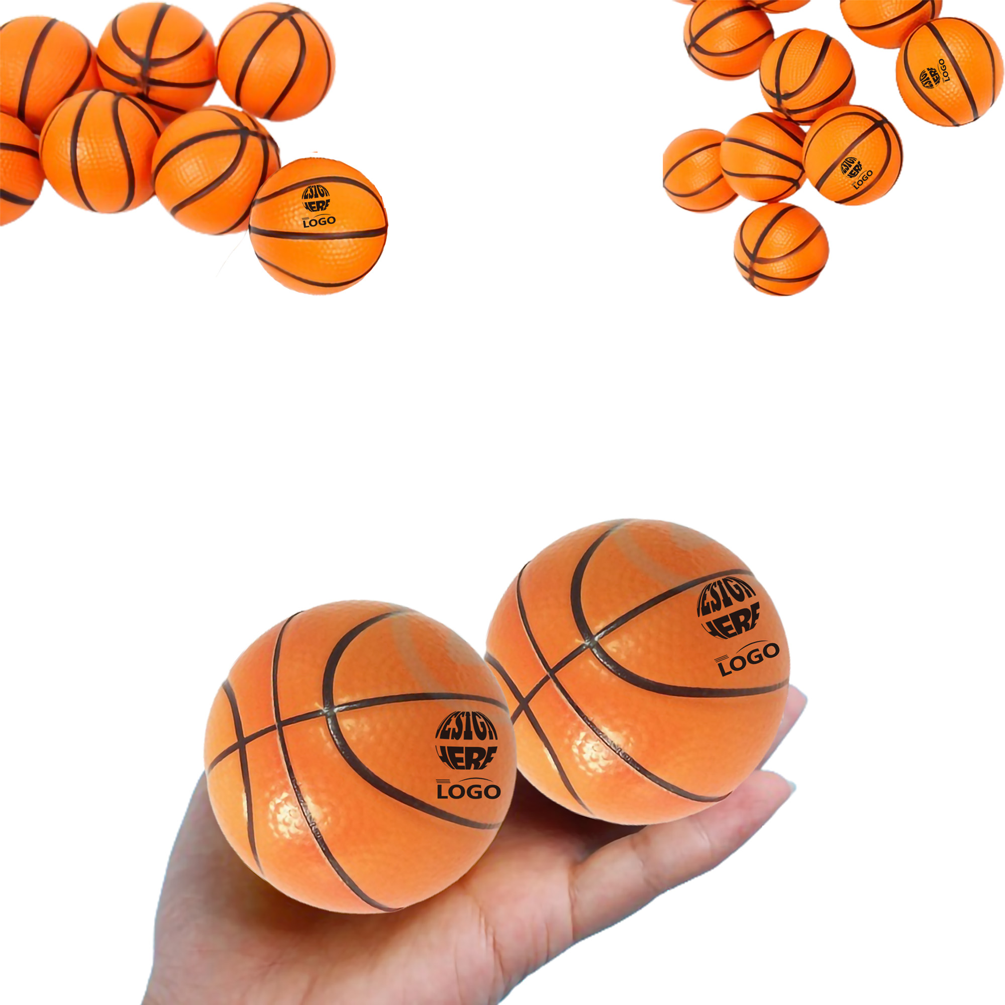 Mini Basketball PU Foam Stress Reliever Ball MOQ50 4