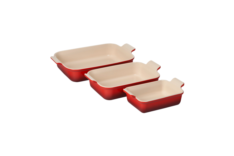 Le Creuset Heritage 3-Piece Rectangular Baking Dish Set 2