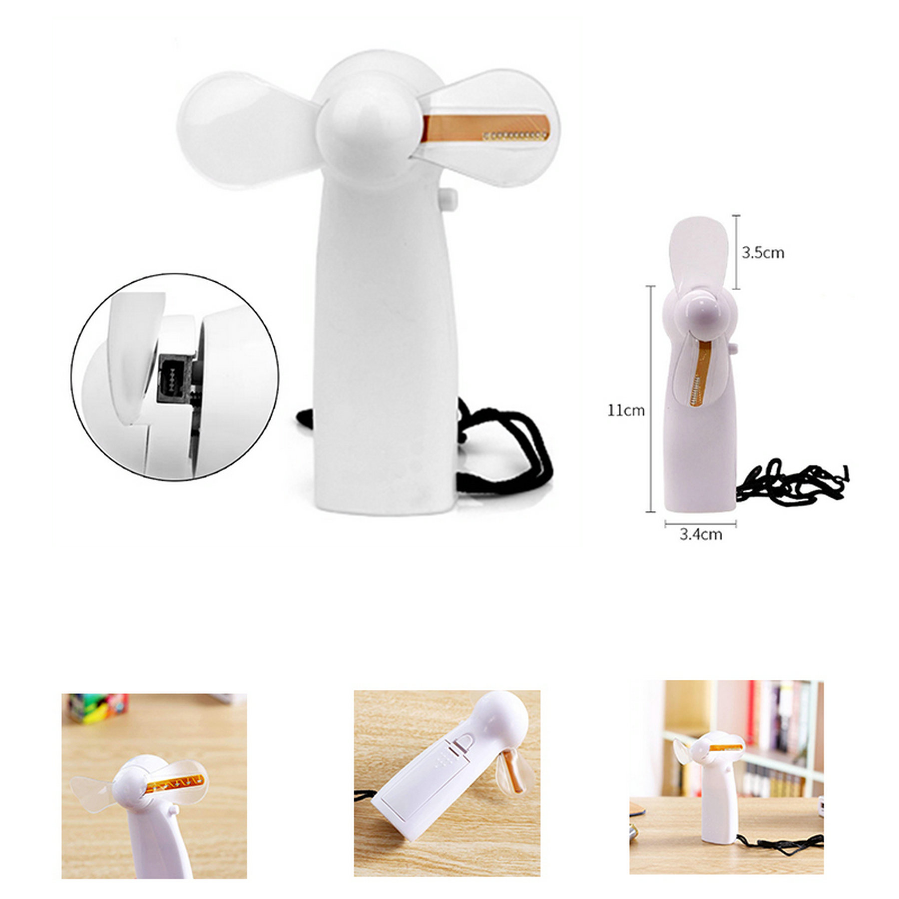 Handhold LED Mini Flash Fan 2