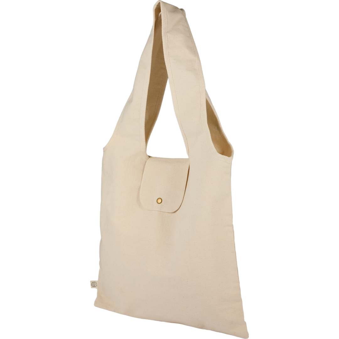 Packable 8oz Organic Cotton Tote, custom tote bag with logo imprint 12