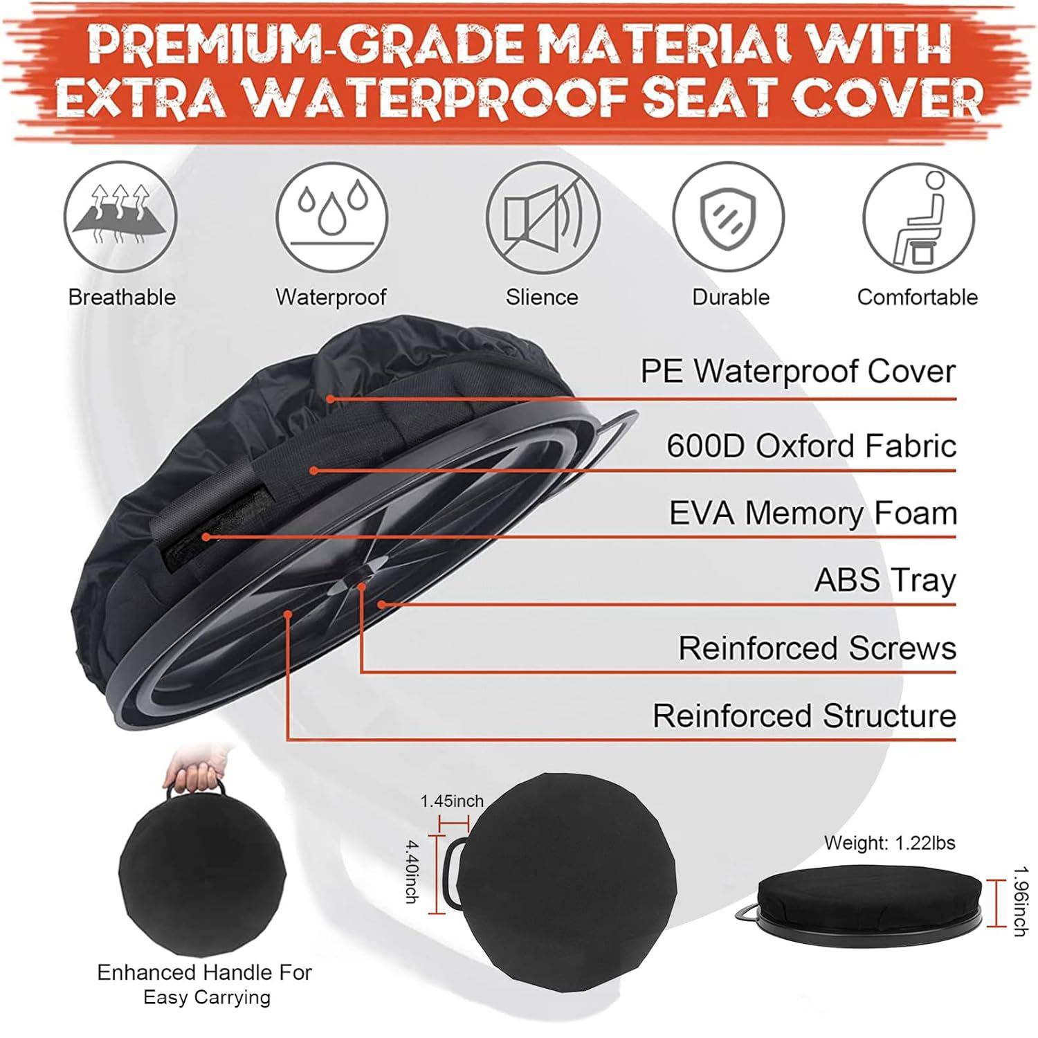 Outdoor Bucket-style Thickened Round Seat Cushion 6