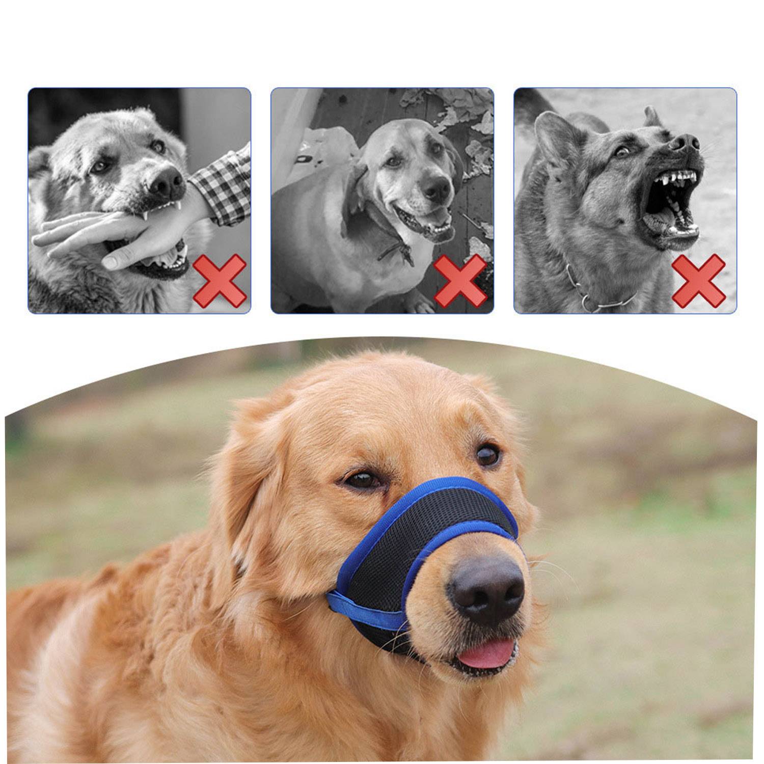 Adjustable Breathable Pet Mouth Cover 7