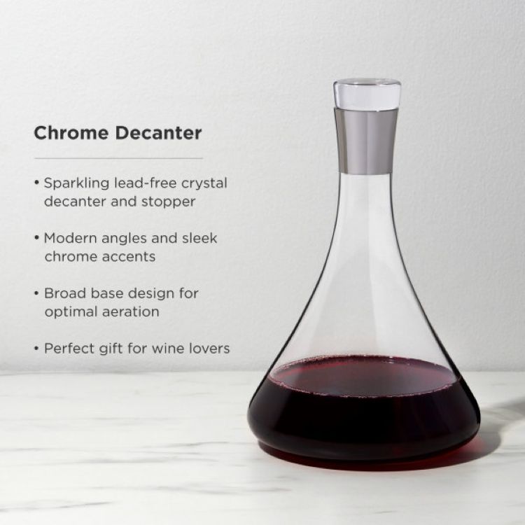 Viski® Chrome Decanter 9