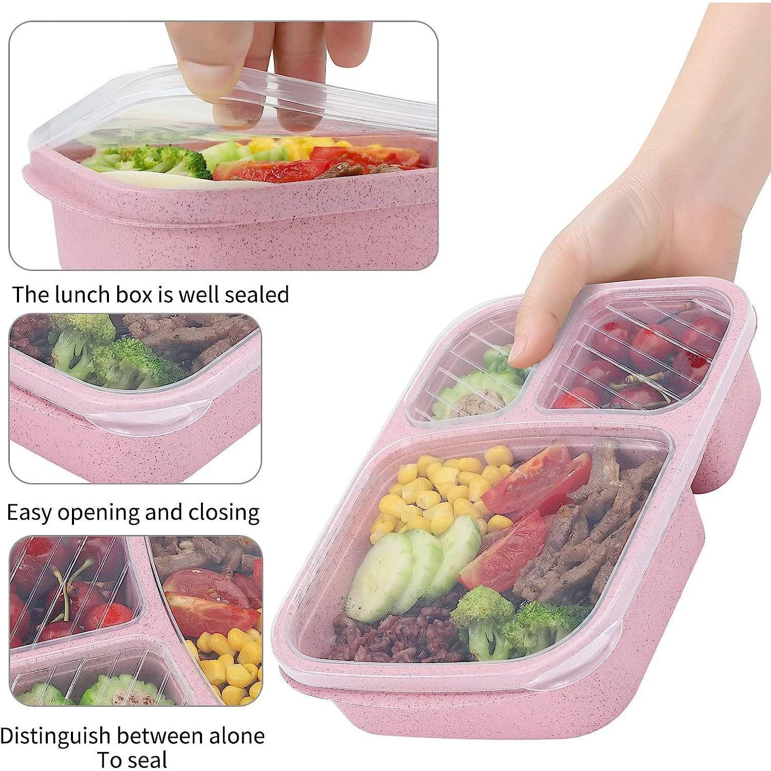 Wheat Straw Compartment lunch Box 2