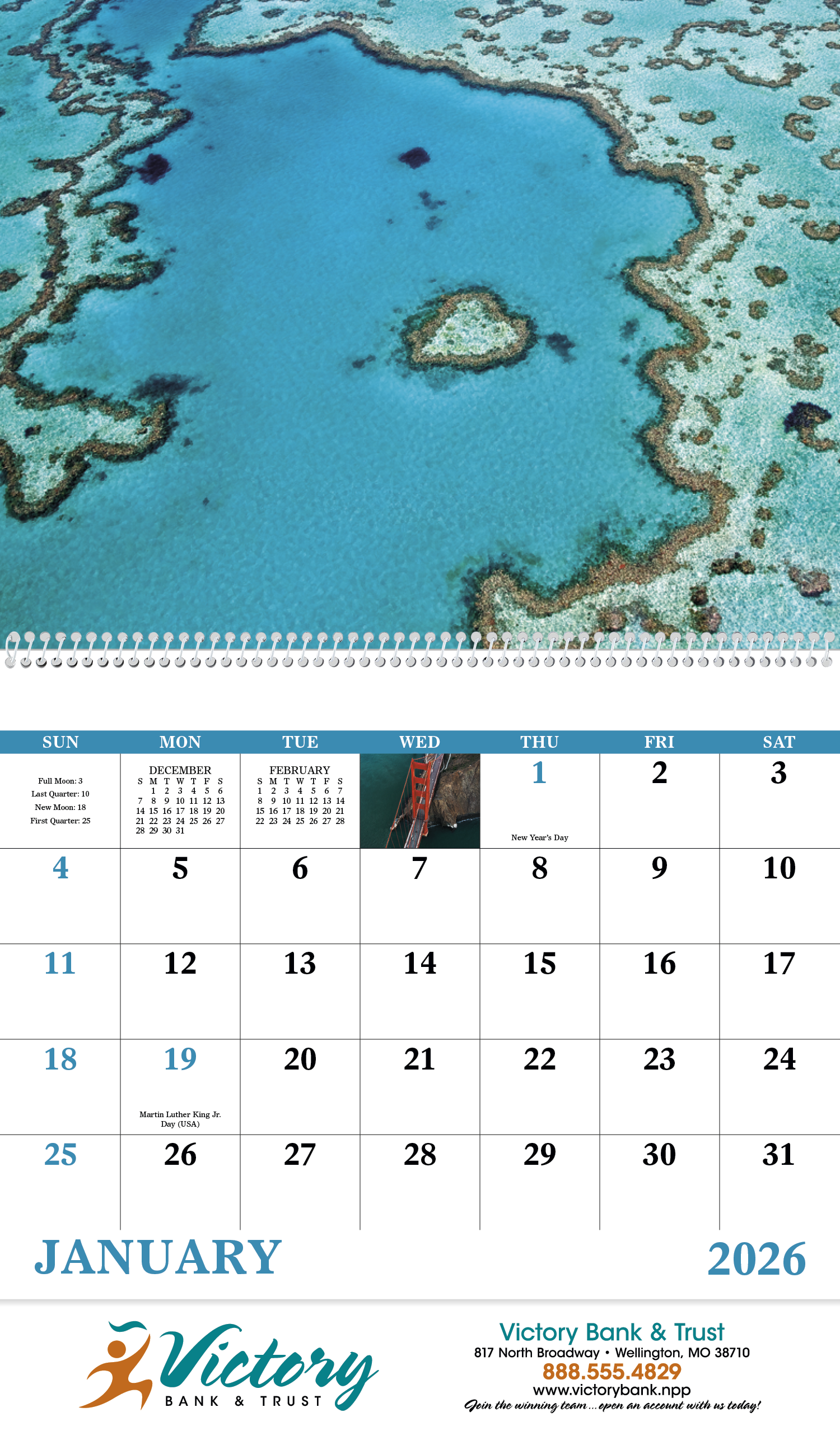 Good Value™ View from Above - Spiral Calendar 2