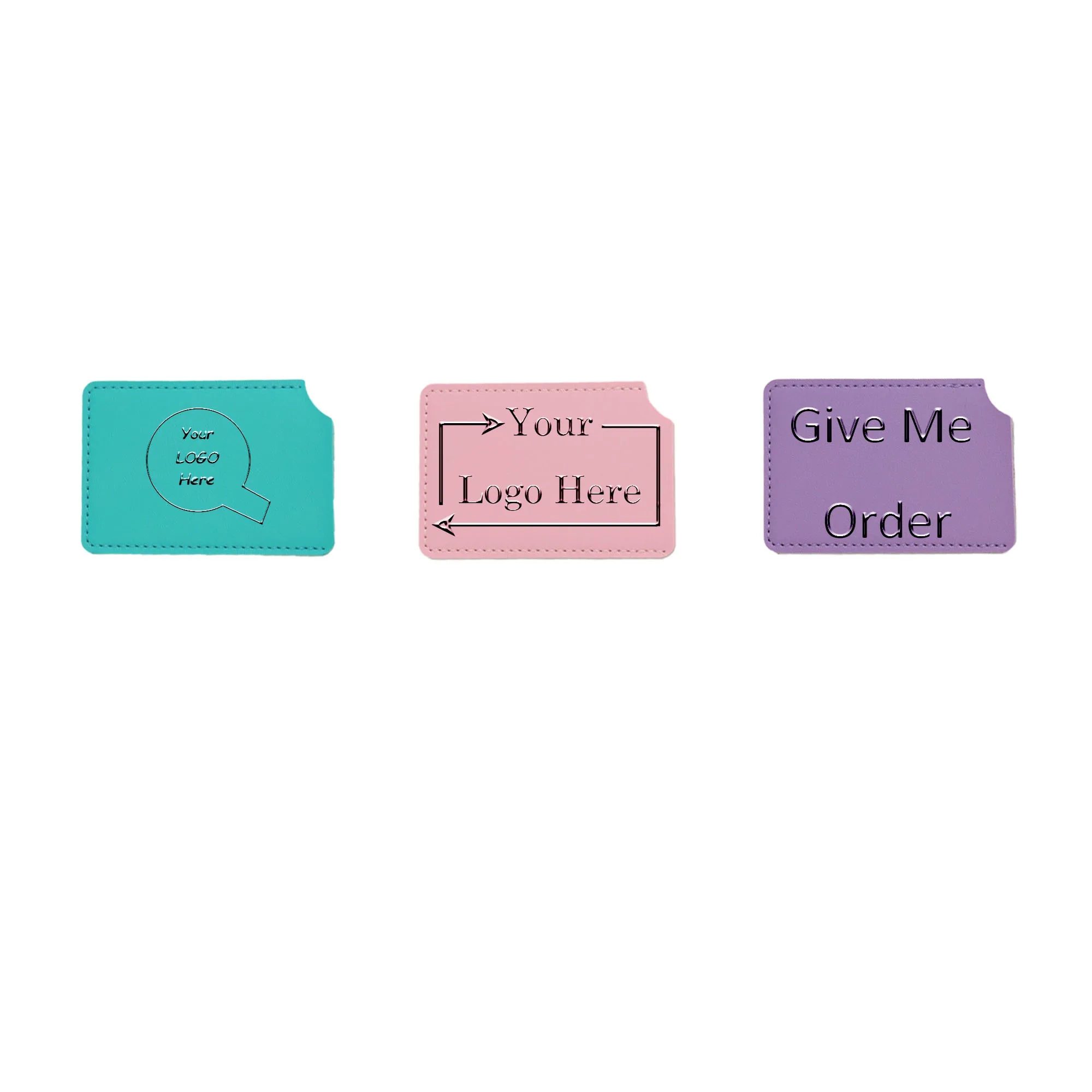 Laser Engraved Leather Rectangle Make-up Mirror 4