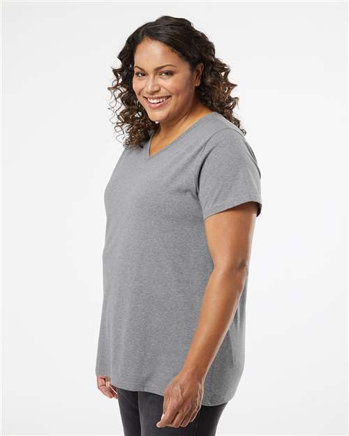 Women's Curvy Collection Fine Jersey V-Neck Tee - 3817 40