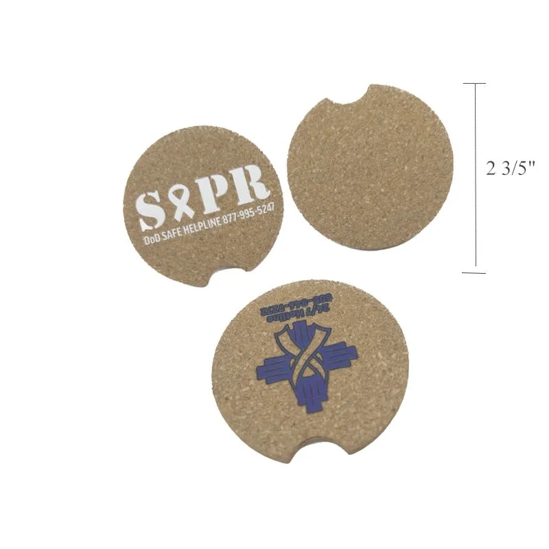 Round Car Cork Coaster 2