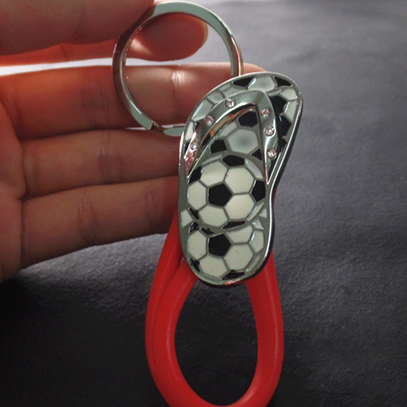 Creative Flip-flop Metal Key Ring with PVC Strap 6