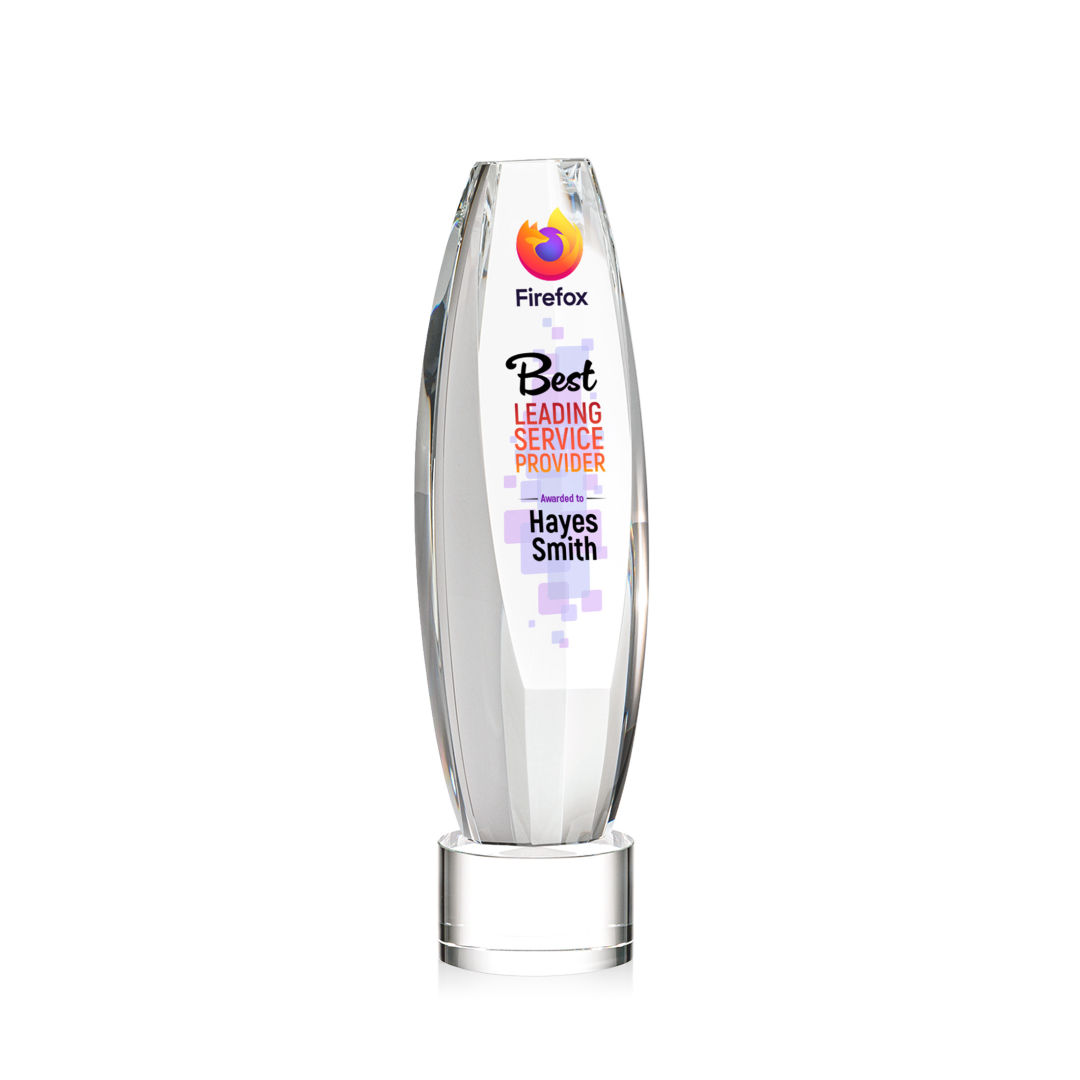 Hoover VividPrint™ Award on Marvel Base - Clear 3