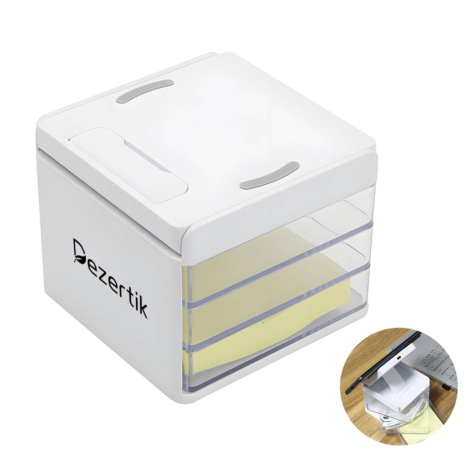 Desk Mobile Phone Stand and Small Item Storage Box 1