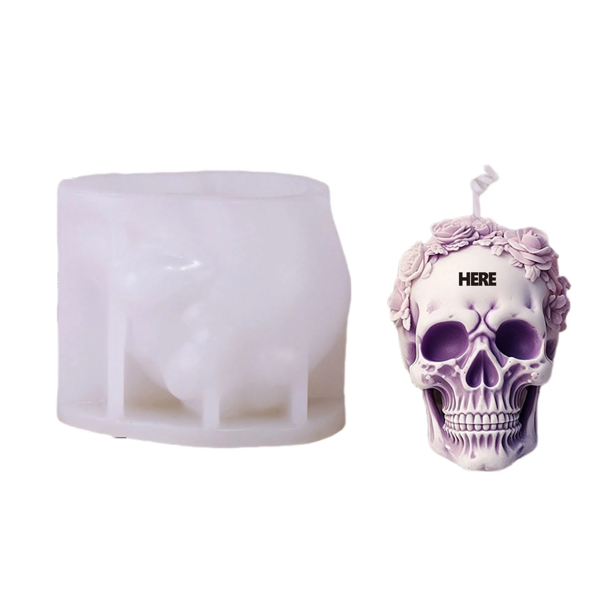 Rose Skull Silicone Mold Halloween Supply