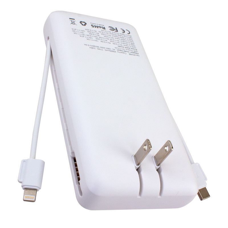 Charge All 20K Power Bank with Integrated Charging Cables and AC Plug 14