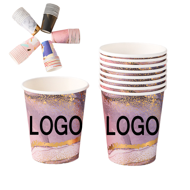 9 oz Disposable Party Picnic Beverage Ice Cream Paper Cup 4