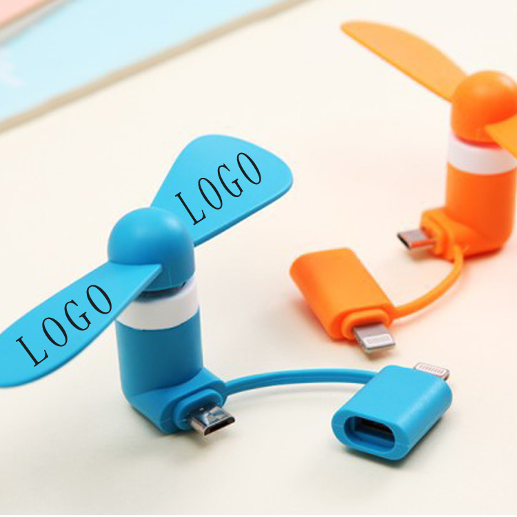 2 in 1 Mini TPE USB Cellphone Fan 3