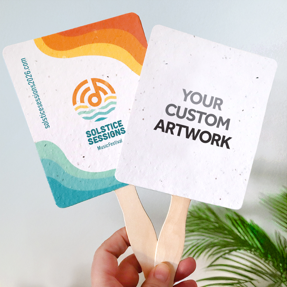 Double-Sided Seed Paper Hand Fans 2
