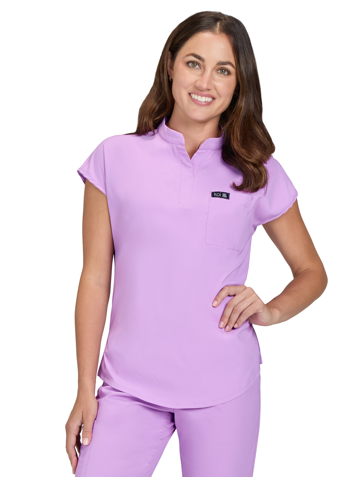 koi - Basics - Women's One-Pocket Stretch Tuck-In Ari Top 37