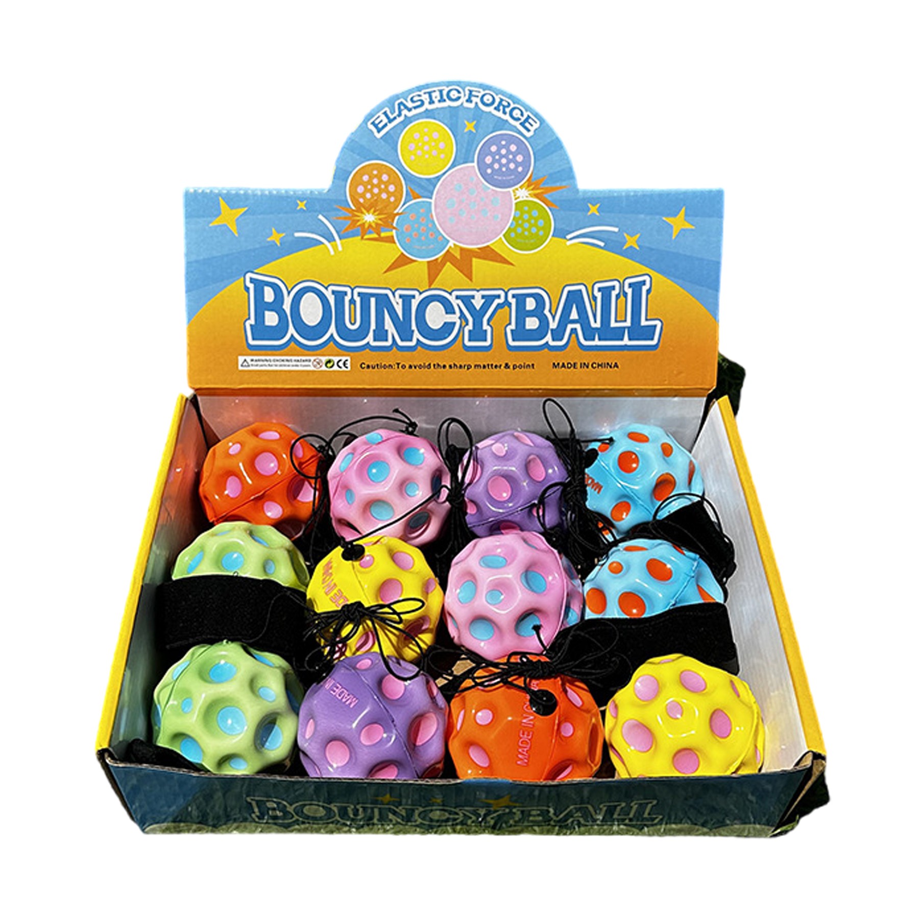 PU Moon Stone Wrist Bouncy Ball 2