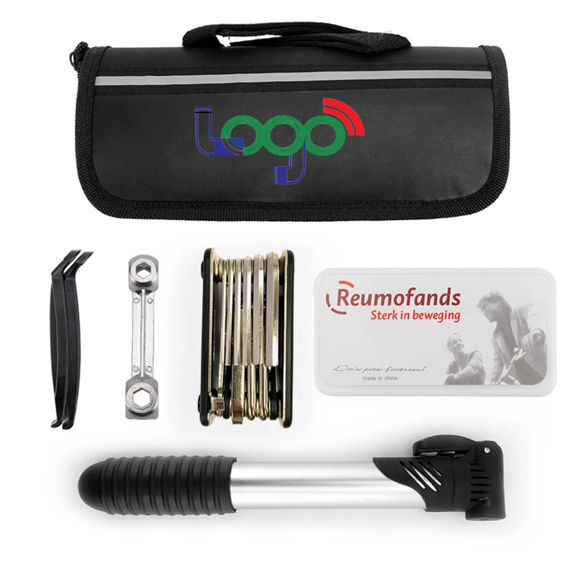 Custom Logo Bike Repair Kit Tire Pump Wrench Set Mountain 2