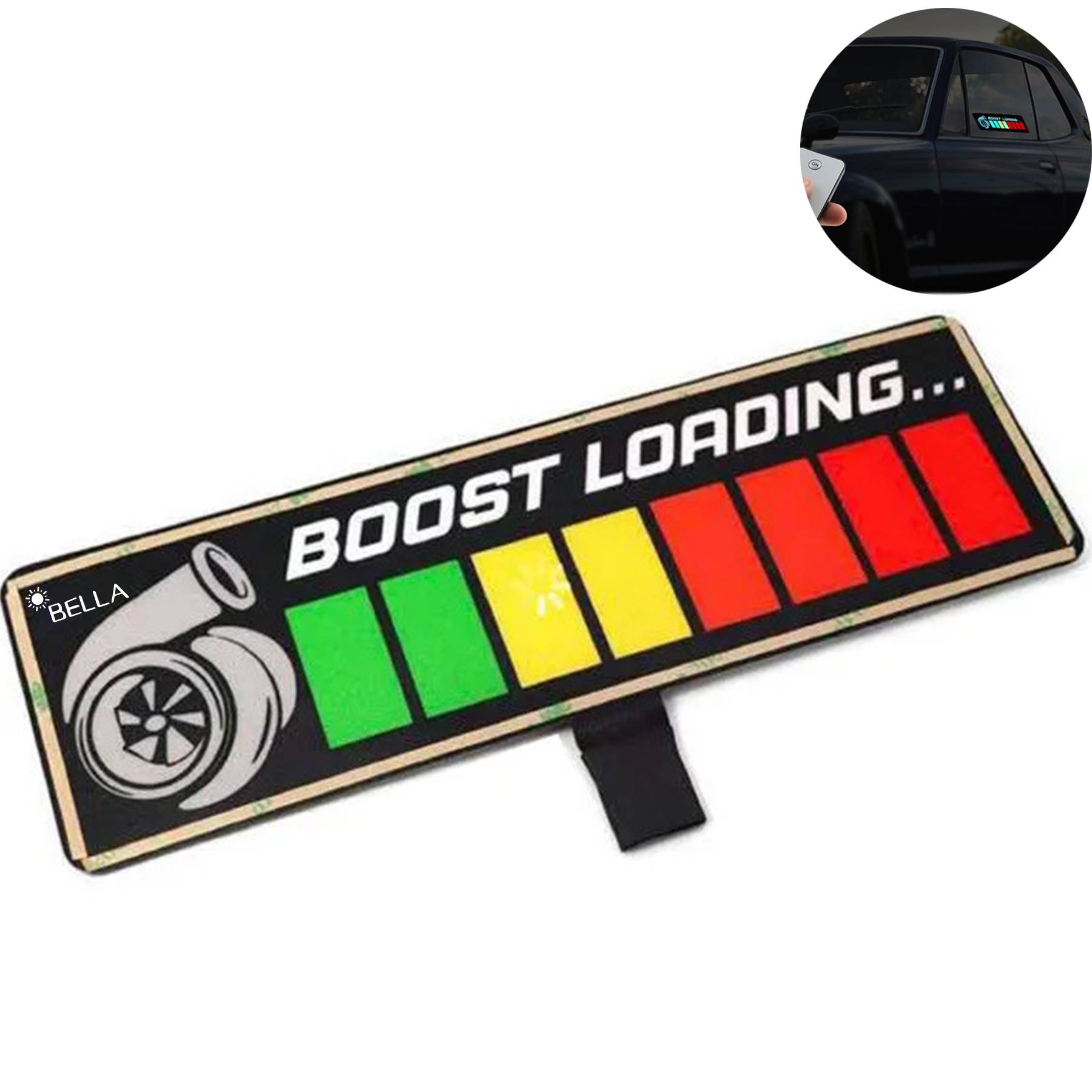 PET LED Luminous Wanted Car Window Sticker 2