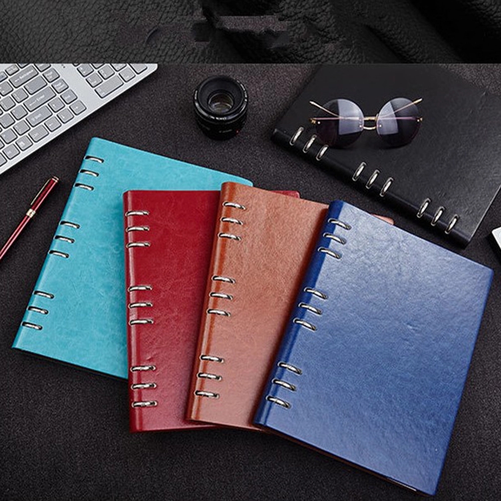 Soft PU Leather Spiral Journal Leafllet Notebook 3
