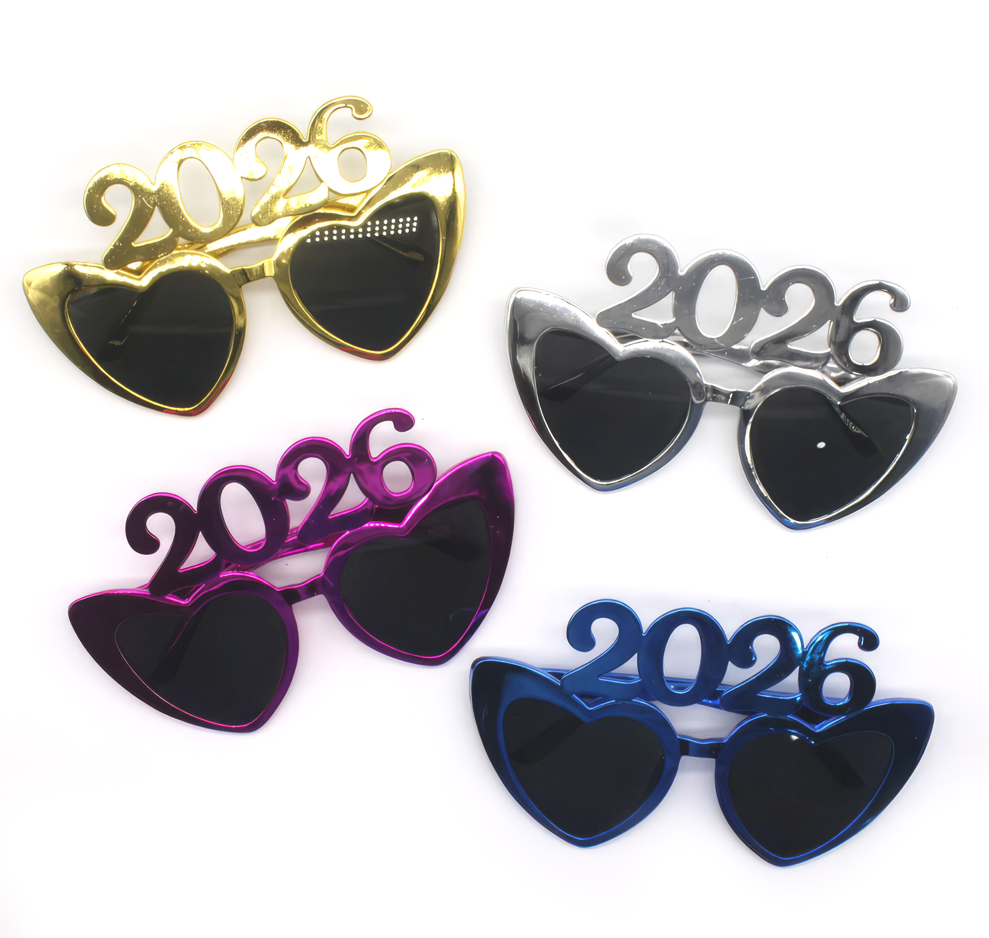 2026 Heart New Year Party Glasses 12
