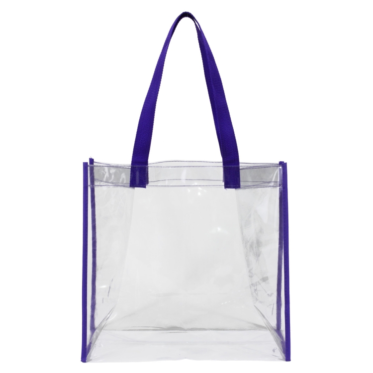 12" W x 12" H x 6" Gusset - "Matterhorn" Clear Vinyl Stadium Compliant Tote Bag 6
