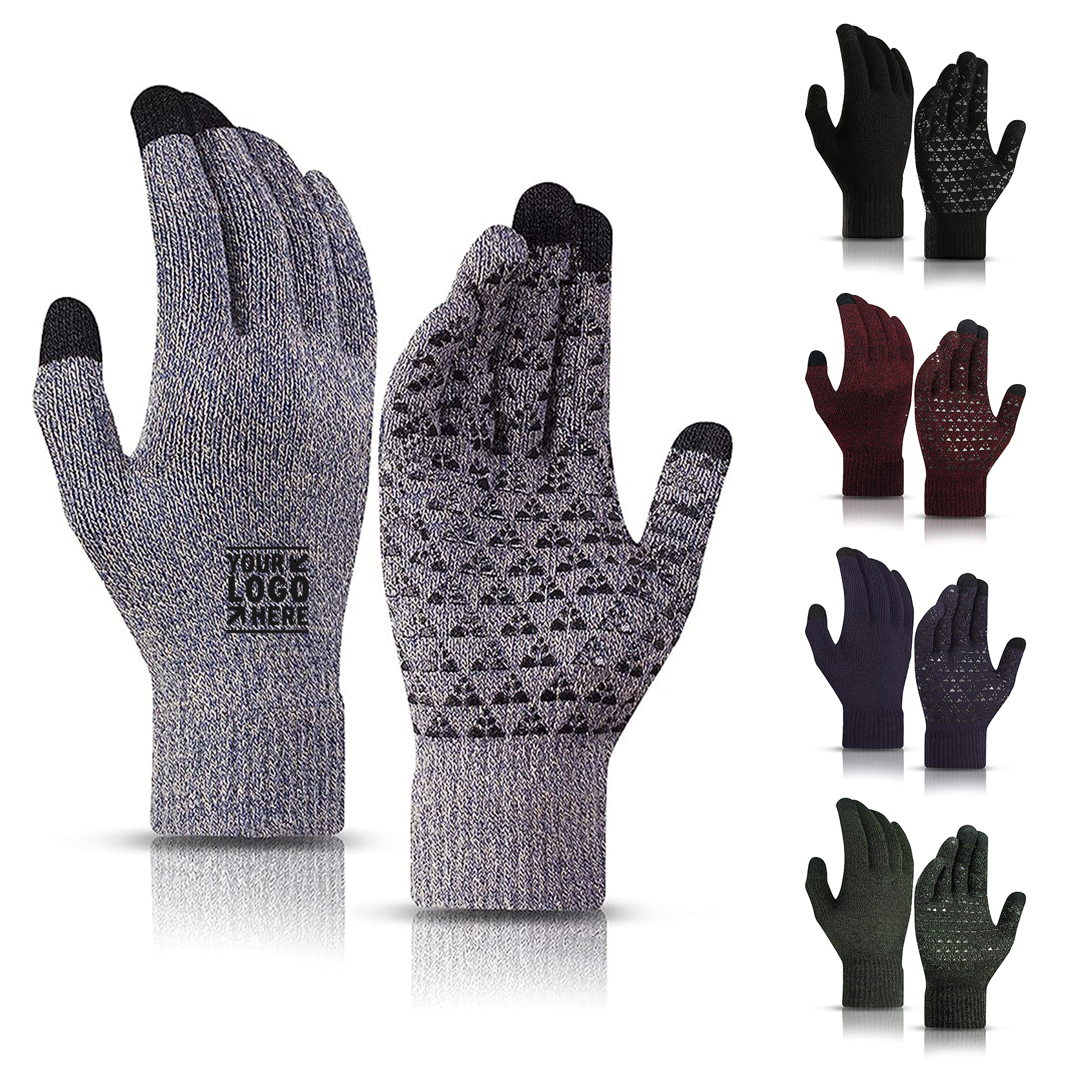 Touch Screen Cold Weather Thermal Warm Knit Glove 2