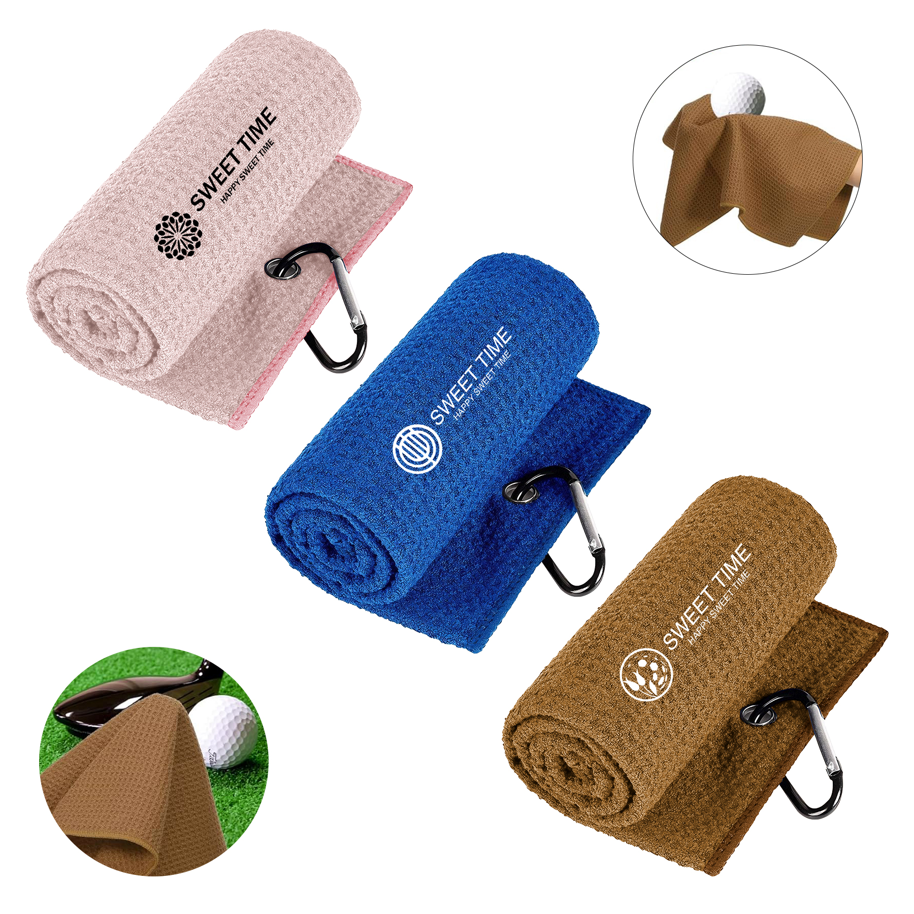 Golf Towel with Carabiner 10