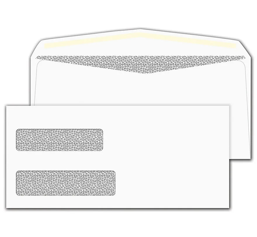 Envelopes, Double Window Confidential, Gummed Flaps 1