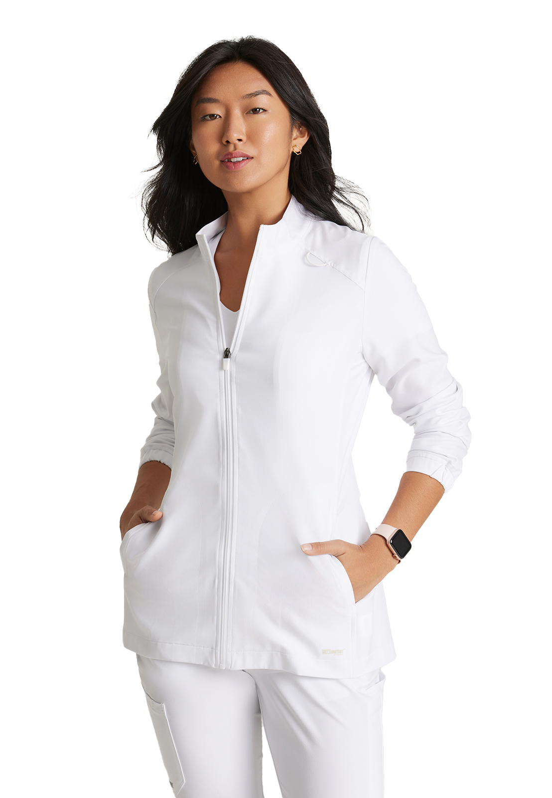 Grey's Anatomy Evolve Stretch - Women's Three-Pocket Virtue Warm-Up Scrub Jacket 8