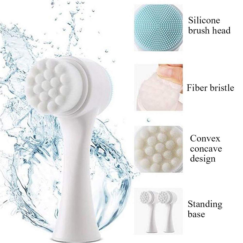 Pore Cleansing Manual Dual Face Wash Brush 2