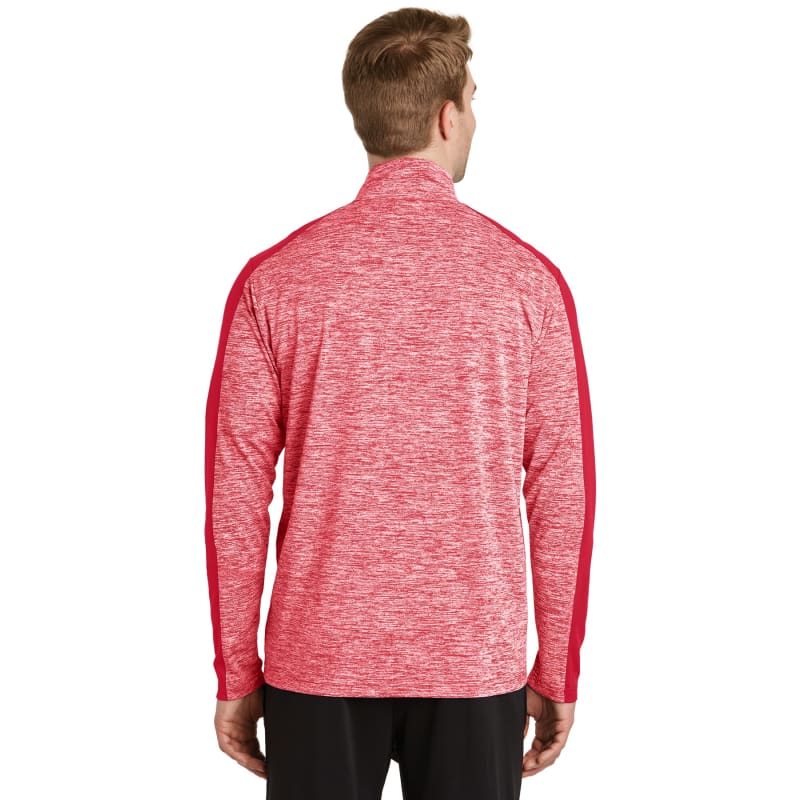 Sport-Tek PosiCharge Electric Heather Colorblock 1/4-Zip Pullover., custom hoodie or sweatshirt with logo imprint 4