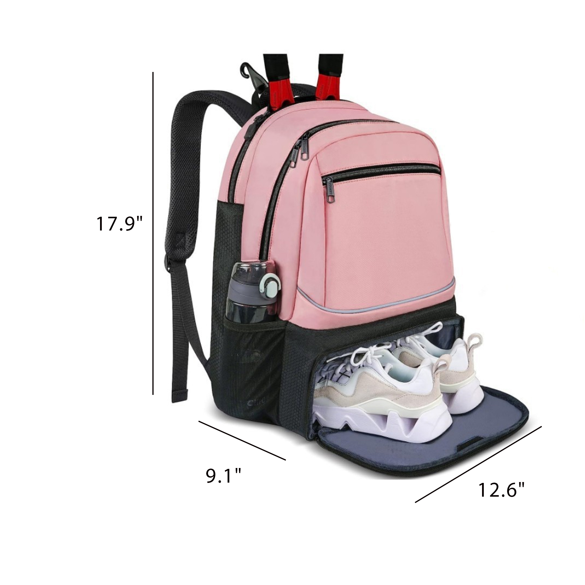 Badminton Tennis Bag Duffle Backpack With Shoe Compartment 5