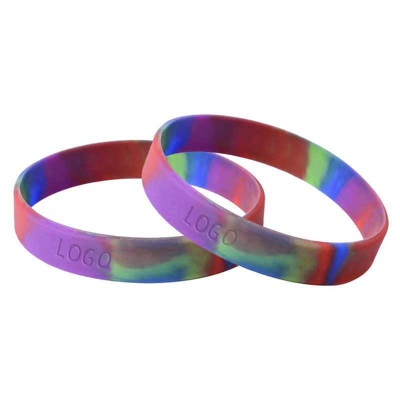 Debossed Camo Silicone Bracelets 2