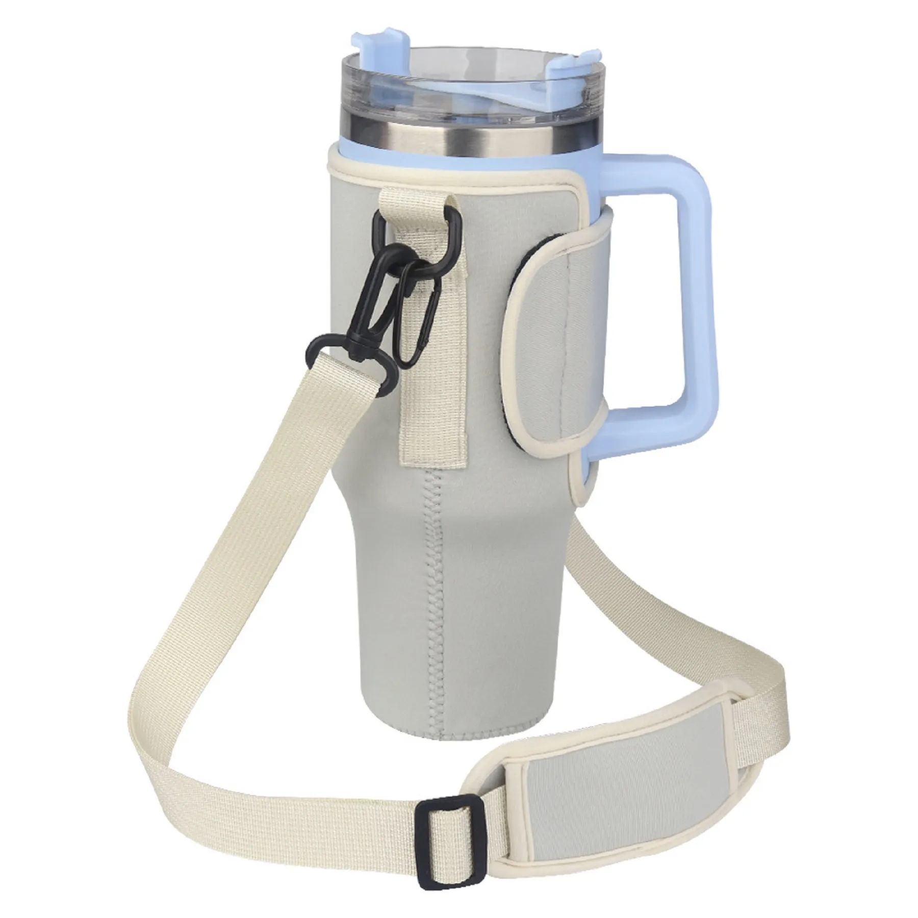 40 Oz. Adjustable Shoulder Strap Tumbler Sleeve Carrier Bag 4