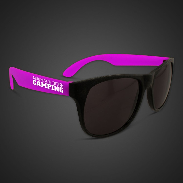 Neon Sunglasses With Purple Arms