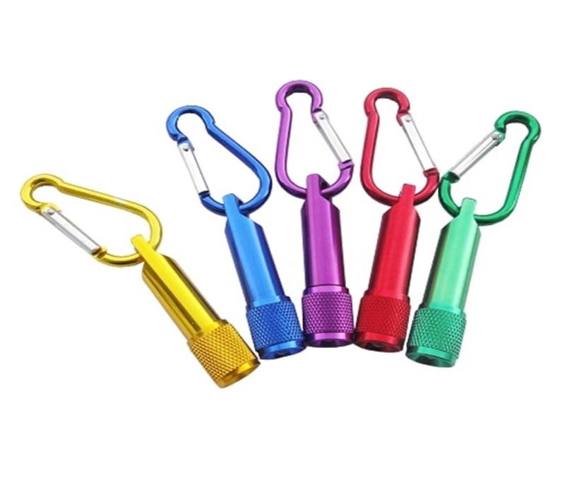 Mini Aluminum Flashlight with Carabiner 5