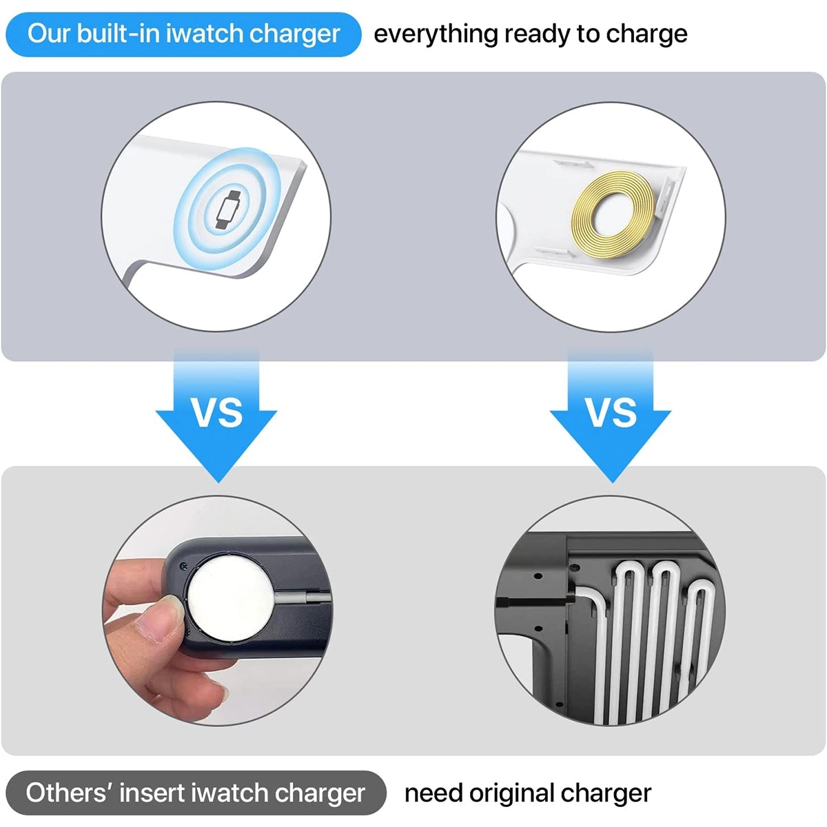 3 in 1 Custom Fast Wireless Charger Stand Charging Station 4