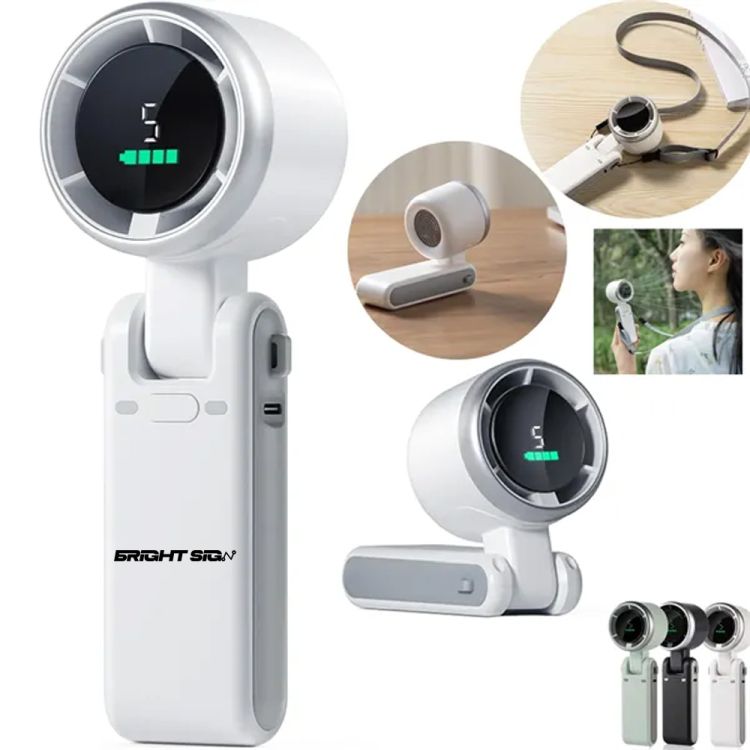 High-Power Turbo Handheld Fan 5 Speed Rechargeable Cooling Device 1