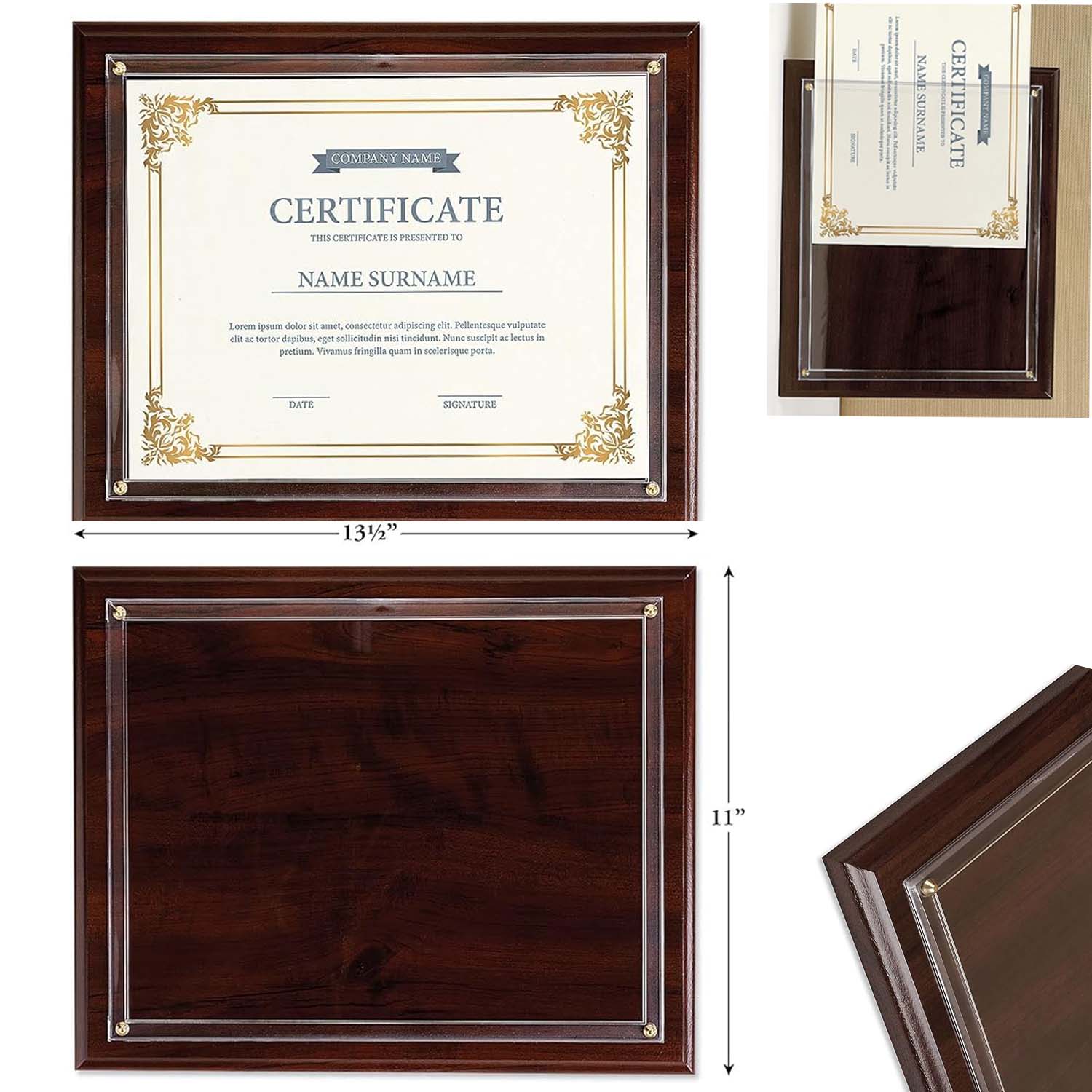 Certificate Award Plaque Photo Frame 3