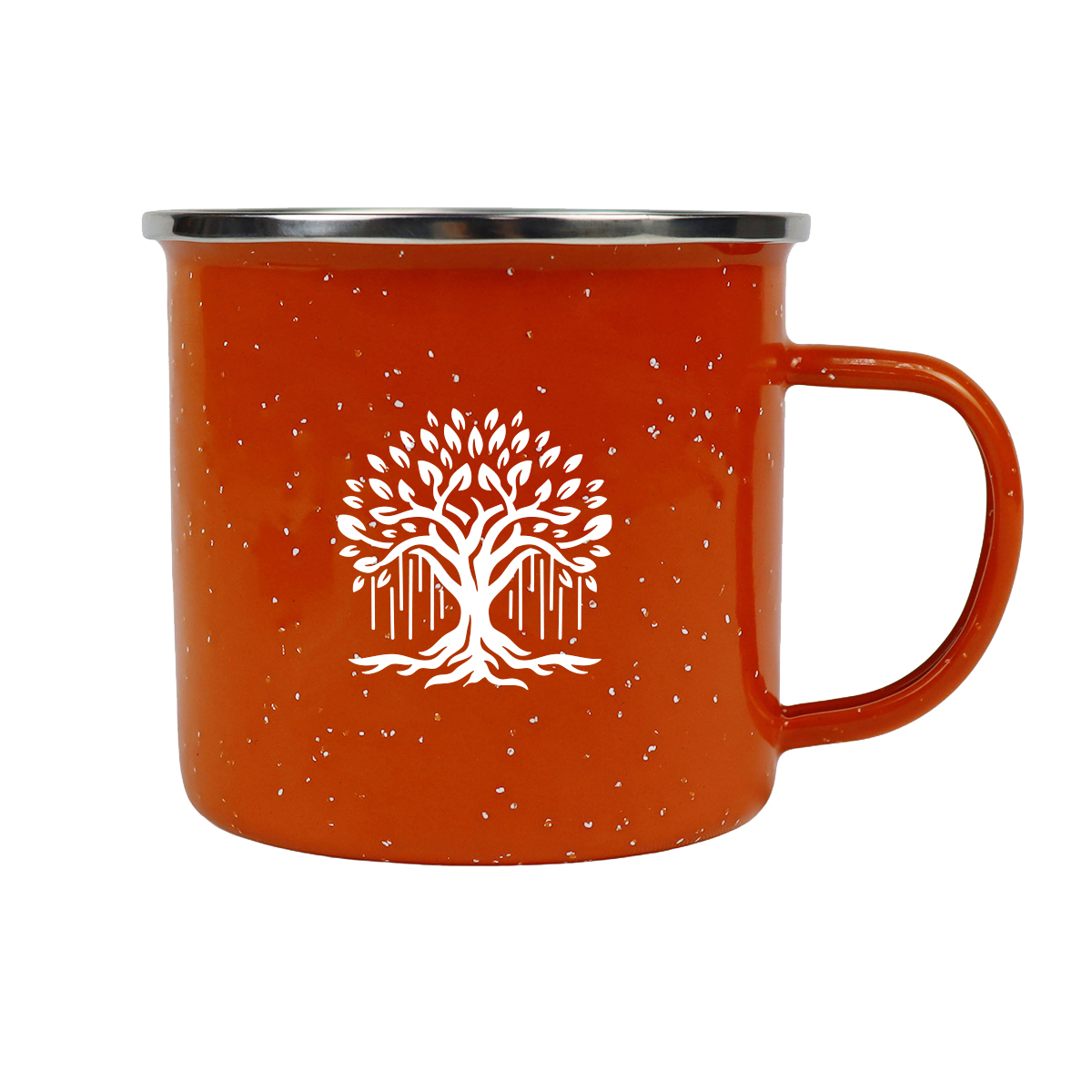 Imari 16oz Speckled Enamel Mug with Stainless Steel Rim 12